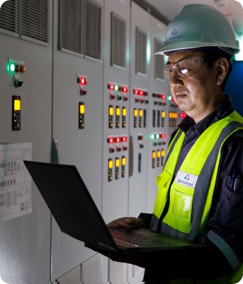 梯度操作员检查水质表现